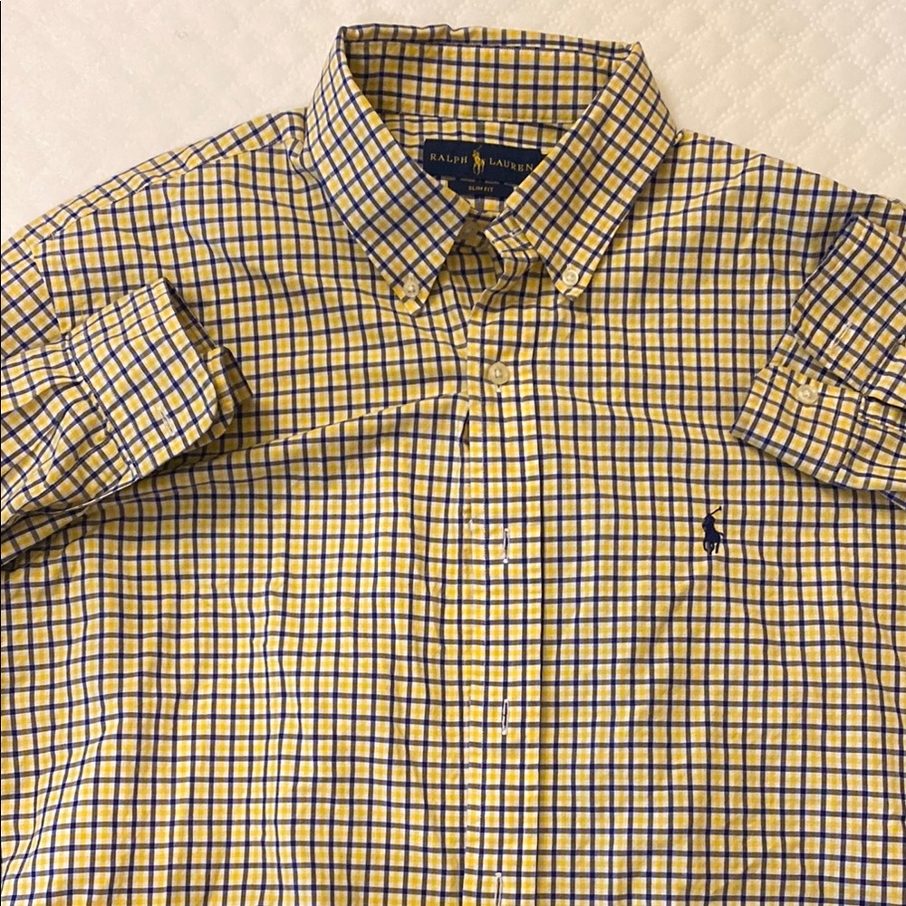 Ralph Lauren Casual Button Down Shirt in Yellow and Blue
